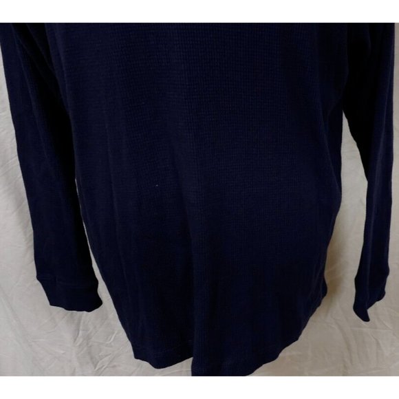 CE Schmidt Workwear Mens Medium Blue Waffle Knit Henley Thermal Shirt - Picture 5 of 11
